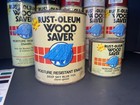 Vintage 1987 Wood Saver Rustoleum Spray Paint   Lot Of 8 Items  Color Chart  Etc