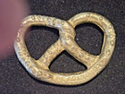 Vtg Souvenir Brass  unique Pretzel  Reading  Pa  pretzel Capital Of The World 