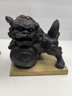 Vintage Pair Of Bronze  Brass Chinese Foo Dog Statues Bookeds