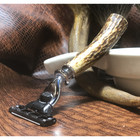 Custom Antler stag Handle Mach 3 Shaving Razor  handcrafted In Usa 