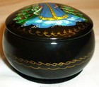 Vintage Ussr Russia Handpainted Russian Folktale Enamel Metal Trinket Box