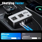 200w Car Power Inverter 12v Dc To 110v Ac Converter Usb Fast Car Charger Adapter