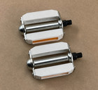 White chrome Vintage Bicycle Block Pedals Schwinn Stingray Cruiser Lowrider Bike