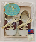 Vintage Keepsake Shoes For Baby White brown Oxfords Size 1