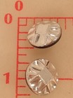 12 Vintage Small Czech Glass Shank Buttons Silver With Square Design 13mm 1 2 