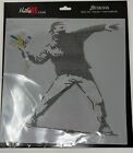 Rhinestone  bansky - Peaceful Militant  Iron On Transfer  Hot Fix