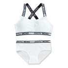 Girls Bra Cotton Padded Training Bra Crop Top Vest briefs Sport Underwear 8-14