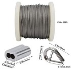 Stainless Steel Cable 1 16  7x7 Strand Core Steel Wire Rope 328ft Cable Railing
