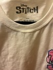 New Disney Lilo And Stitch Embroidered T-shirt White Large 12-14