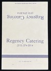 Regency Catering Los Angeles Ca Vintage 40-striker Matchbook Cover B-6967