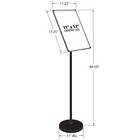 Azar Displays 300357-blk Pedestal Sign Holder For Floor 11  X 17  Swivel Frame F