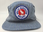 Vtg Great Northern Railway Engineer Stripes Snapback  seems Small  Hat Cap Train