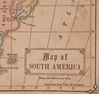 Antique Hand Colored 1868 Map Of South America