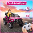 12v Electric Battery Kids Ride On Car Toy Jeep Bluetooth W  Remote Control Pink