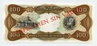 Venezuela 100 Bolivares 21-11-1972 Pick 55 s1 Unc Uncirculated Banknote Specimen