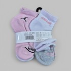 Nike Jordan Girls Socks Ankle Jumpman Basketball Cushioned 6 Pair Shoe 5y-7y