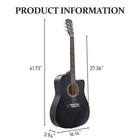 41  Beginner Acoustic Guitar Set - Student Dreadnought Cutaway Tuner Black