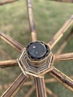 Vintage John Mcguire Octagonal Dining Table Rattan Glass Top 77 5     Chips