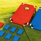 Portable Cornhole Game Set Red   Blue Foldable Durable Outdoor Beach Bag Toss
