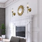  Electric 65000103 1-light Wall Sconce  Ribbed Clear Glass Shade  Matte Brass