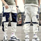 Cargo Pants For Men Casual Hip Hop Hit Color Pocket Male Trousers Sweatpants New