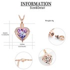 Heart Ashes Necklace Cremation Jewellery Urn Necklace For Ashes Memorial Locket