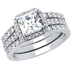 Hers Sterling Silver His Stainless Steel Engagement Wedding Ring Band Set Gifts