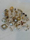 Chunky Faux Pearl Gold Tone Single Earring Craft Repair Lot - Small Lot j2 
