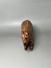 Hand Carved Wood Cheetah Figurine Spotted Brown Animal Sculpture Small Decor