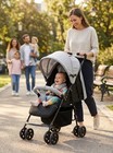 Black gray Single Folding Baby Pushchair Stroller W  Canopy   Storage Basket