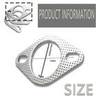 2 Pcs Car Exhaust Gasket reinforced High Temperature Gasket Exhaust 3 0in