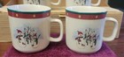 Set Of 4 - Snowmen Holiday Coffee Cups- Royal Seasons Stoneware