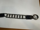 Vintage Y2k Statement Coiled Metal   Leather Belt Boho Western Medium 31   -36   