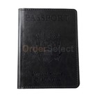 Wallet Holder Slim Leather Travel Passport Blocking Id Card Case Cover Black