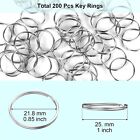 200pcs Key Rings Bulk Split Key Rings Keychain Rings And Crafts 1 Inch  25mm 