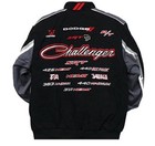 Authentic  Dodge Challenger Jacket  Collage Logo Black Twill Jacket By Jh Design