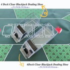 6 Deck Clear Blackjack Dealing Shoe Professional Casino Card Dealer Holder