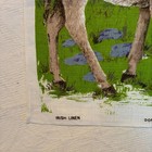 Vintage 1960s Unused Printed Ulster Irish Linen Kitchen Tea Towel  Donkey  foal
