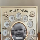 Malden Baby s 1st First Year Picture Frame Silver 8x10