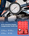 Engine Cylinder Compression Gauge Tester Kit Gas Engine Diagnostic Testing Tool