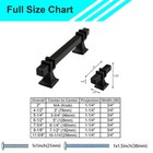 Matte Black Traditional Cabinet Handles Pull Kitchen Hardware Stainless Steel