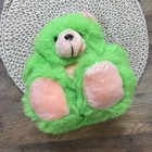 Vintage Cloud 9 Green Chubby Bear Plush 10  Fluffy Soft Stuffed Animal