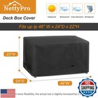 Nettypro Deck Box Cover  Fade Resistant Outdoor Patio Waterproof Storage Box 