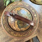 Vintage Old World Globe Wood Desktop Zodiac Astrology Zona Signs  Made In Italy