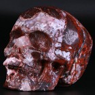 3 5  Mexico Crazy Lace Agate  carved Crystal Skull  Realistic  Crystal Healing