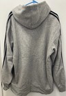 Adidas Men s Fleece Pullover Hoodie Size Xl Grey With Black Stripes