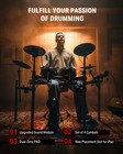 Donner Ded-300x Electric Drum Kit 5 Drum 4 Cymbal 900 Sounds With Online Lesson