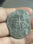 1696 8 Reales Cob Spanish Colonial Silver Old Coin Lima Mint Pirate Era Damaged