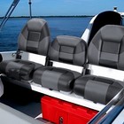 Northcaptain Charcoal black  52  Folding Bass Boat Seat 3 Pcs