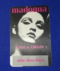Vtg 1985 Madonna Like Virgin Tour Unused After Show Party Pass W magnet Frame